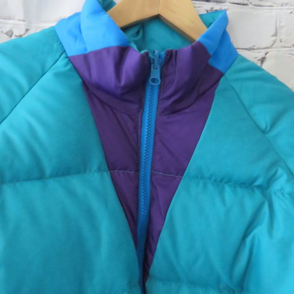 Vintage 1980s Turquoise Puffer Ski Jacket - Picture 3 of 7